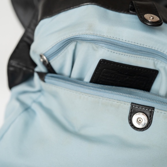 Coach Black Leather Tote Bag - Picture 14 of 15